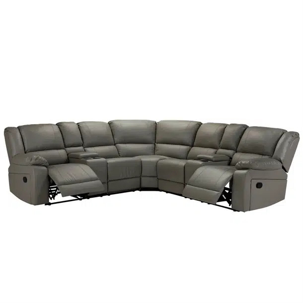 7 - Piece Vegan Leather Reclining Sectional | Wayfair North America