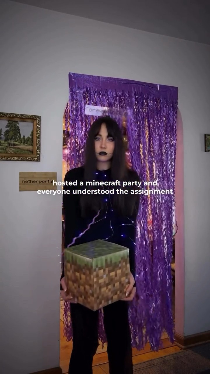 Minecraft costumes! I tagged everything I wore and also the things we used for decor