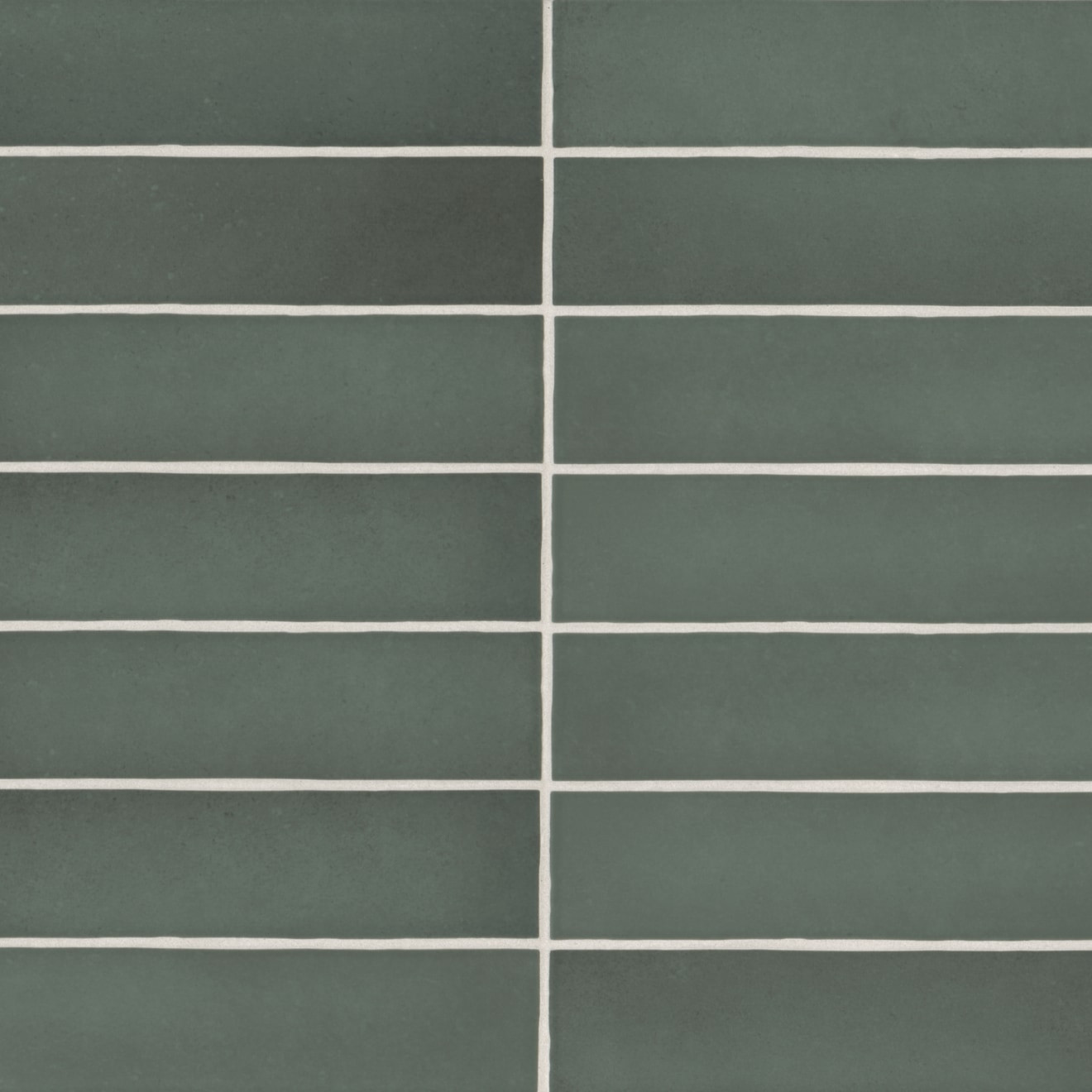 Makoto 2.5" x 10" Matte Ceramic Wall Tile in Midori Green | Bedrosians Tile & Stone