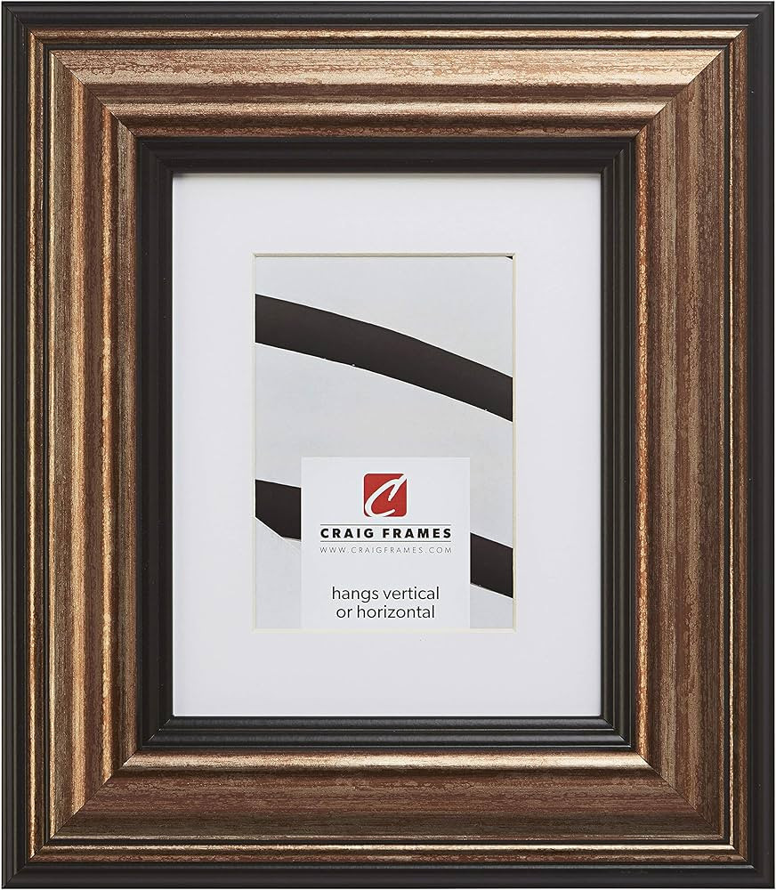 Craig Frames 21307201 16 x 20 Inch Aged Copper and Black Picture Frame Matted to Display a 11 x 1... | Amazon (US)