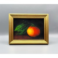 Orange Print, Framed Gold Frame, Orange Wall Art, Food Fruit Oil Painting Kitchen Art, Framed Art, Kitchen Decor | Etsy (US)