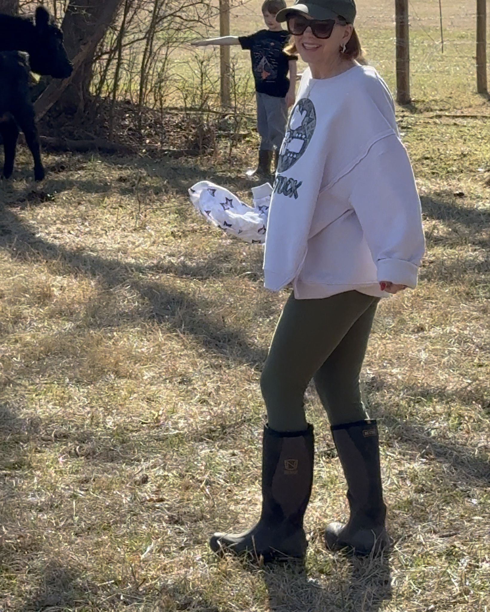This is my “go to” style even when I’m not on the farm! Big baggy sweatshirt, leggings, hat and muck boots! 🙌🏼

When I say this sweatshirt from Walmart is quality, I’m not exaggerating! The seems, the stitching, the style, the patchwork and the overall chill vibe it brings is EVERYTHING! ✌🏼 Long live Woodstock. ☮️ 

This lavender color is stunning! 💜 It’s on clearance right now for $9 - $11 depending the size. Mine is XXL for that oversized look. 

Run 🏃‍♀️ to Walmart or order 📲 today! Everything else you can get via Amazon.

@walmartpartner #walmartstyle

#LTKdayinmylife #LTKmomlife #LTKSaleAlert