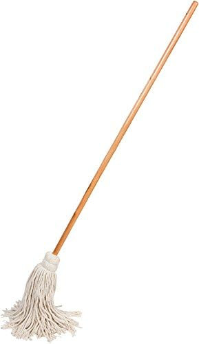 American Market Large Wet Deck Cotton Mop with Solid Wood Handle (20.5 Oz, White) | Amazon (US)