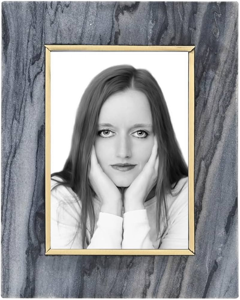 Cruiser’s Caché | Marble and Brass Photo Frame | Gray Marble 5x7 | Amazon (US)