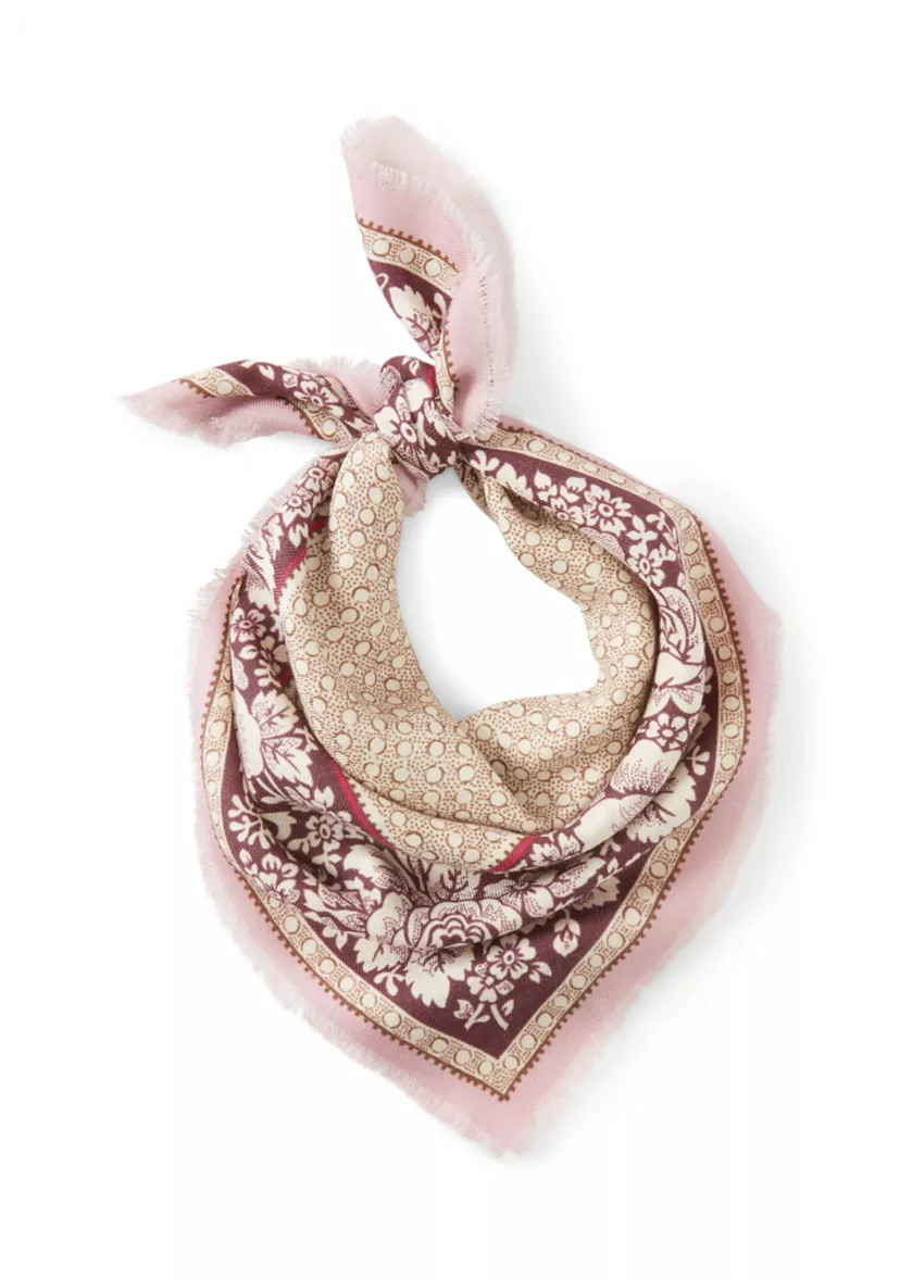 Vintage Floral Dot Wool Bandana Scarf | Belk