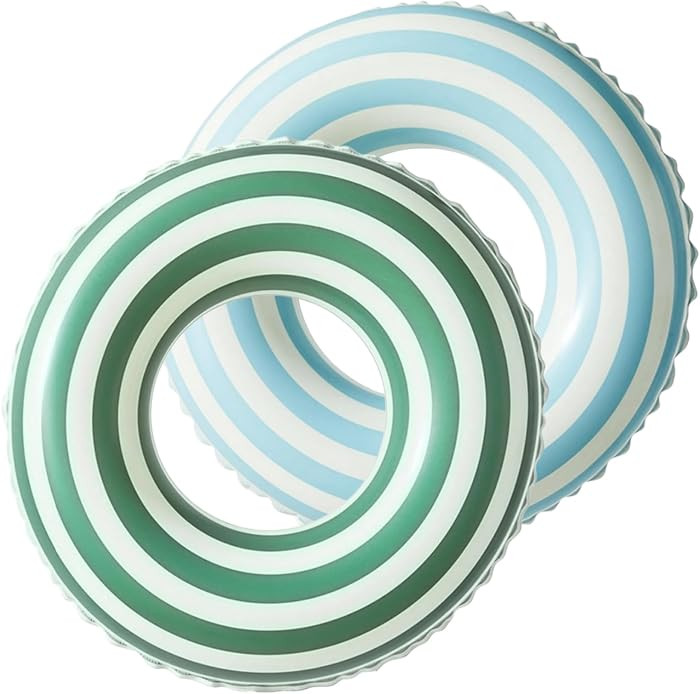 Pool Floats Swimming Rings for Kids, Age 5-10 Inflatable Swim Tubes Ring Toys with 11" Inner, Bea... | Amazon (US)