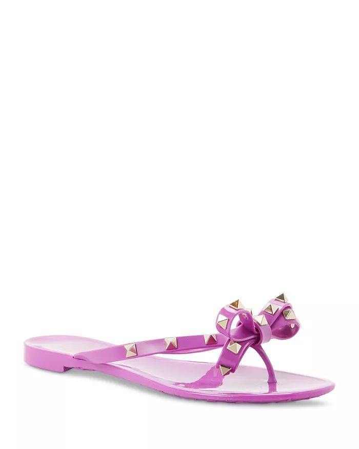 Women's Pyramid Studded Bow Thong Sandals | Bloomingdale's (US)