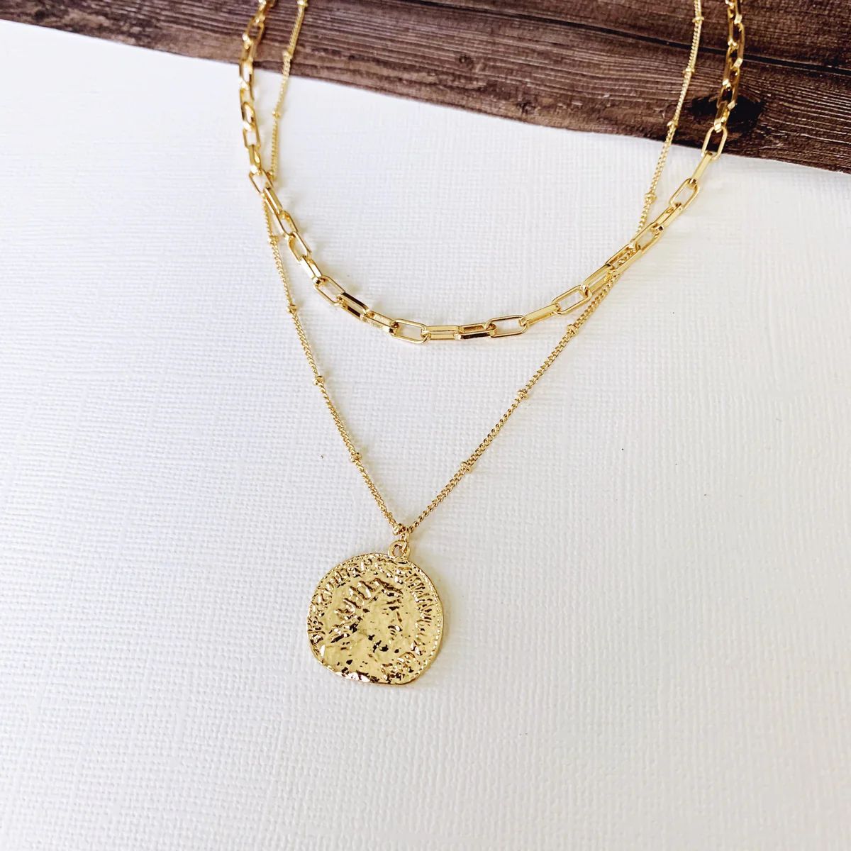 Baubles & Bits Boutique :: Ellen Coin Layered Necklace - Gold | Baubles & Bits