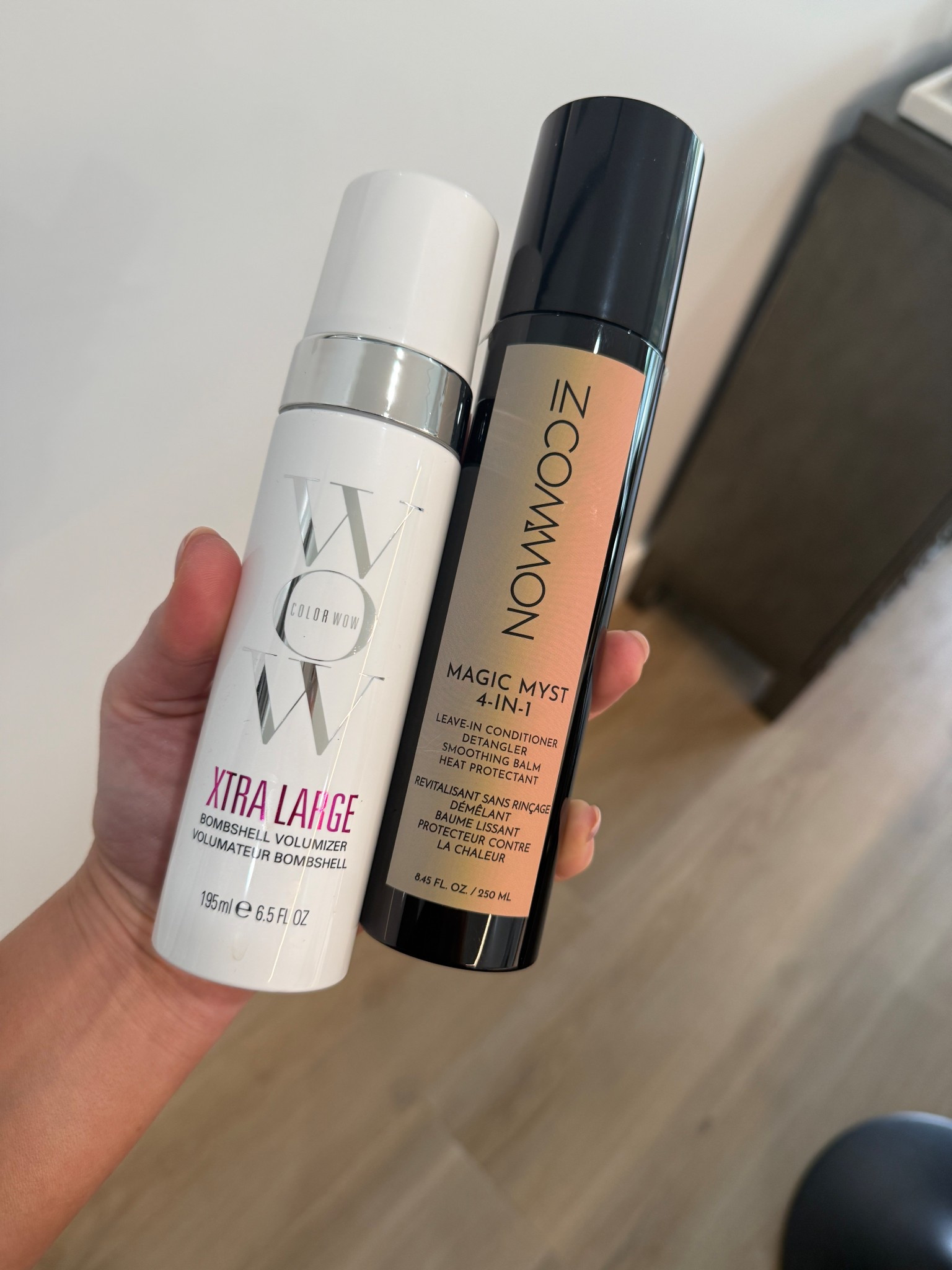 Color Wow Xtra Large Bombshell Volumizer (6.5 fl oz / 195 mL)
A game-changing non-drying volumizer that delivers major lift and bounce without stiffness or stickiness. Safe for color-treated hair and perfect for that full, fluffy blowout look!
volumizer, color-safe, weightless volume, blowout, bouncy hair, styling foam, haircare, hair volume

2. Z COMMON Magic Myst 4-in-1 (8.45 fl oz / 250 mL)
This multitasking magic in a bottle works as a leave-in conditioner, detangler, smoothing balm, and heat protectant. Leaves your hair silky, manageable, and protected from heat damage.
leave-in conditioner, detangler, smoothing balm, heat protectant, multi-use hair product, soft hair, frizz control, hair protection 

#LTKStyleTip #LTKFindsUnder50 #LTKBeauty