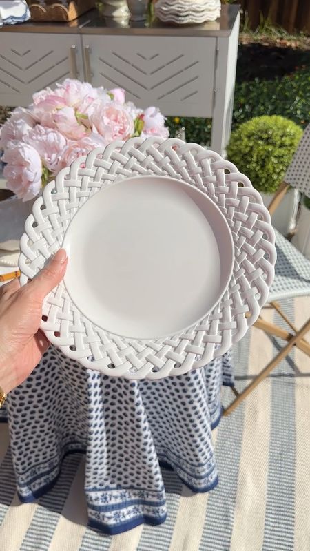 Prettiest melamine plates, lattice plate, summer dining, summer entertaining 

#LTKSaleAlert #LTKHome #LTKFindsUnder50