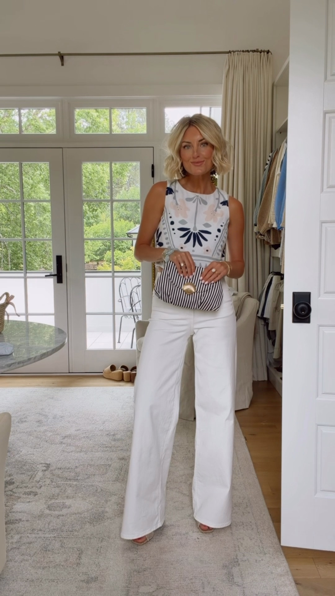 Love that white jeans can be dressed up by adding a statement top & clutch! Wearing size S/4 in the jeans! 

Loverly Grey, Cleobella, Target, white jeans outfit, white denim outfit

#LTKSeasonal #LTKootd