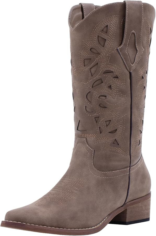 SheSole Ladies Cowboy Boots Woman Wide Calf Cowgirl Boots Fashion Western Botte Cowboy Femme | Amazon (CA)