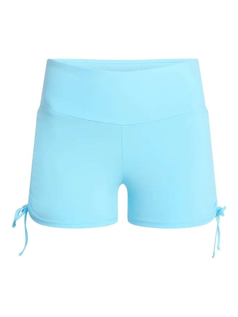 No Boundaries Ruched Side Bike Shorts, 4" Inseam, Women’s XXS-XXL | Walmart (US)