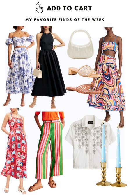 Weekly favorites! Spring and summer dresses and matching sets that caught my eye plus sandals, striped linen pants, and the cutest pearl effect clutch that would be perfect for a bride! 

#LTKSeasonal #LTKfindsunder100