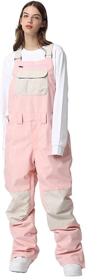 Women and Mens Snow Bibs Adjustable Overalls Pants Wear-resistant Bib Hiking Climbing Insulated S... | Amazon (US)