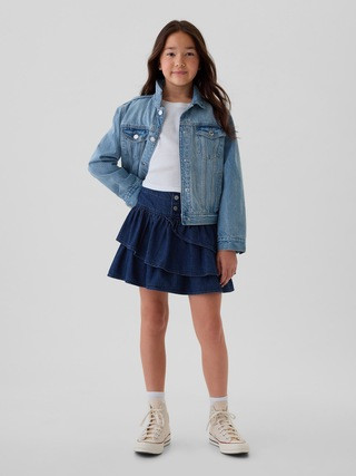 Kids Ruffle Denim Skirt | Gap (CA)