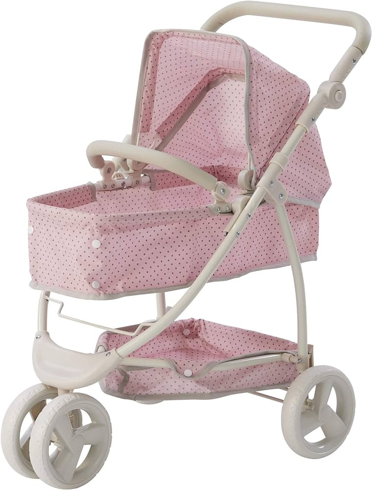Olivia's Little World 2-in-1 Convertible Baby Doll Stroller with Retractable Canopy, All-Terrain ... | Amazon (US)