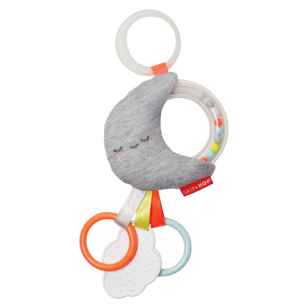 Skip Hop Silver Lining Cloud Rattle Moon Stroller Baby Toy | Target