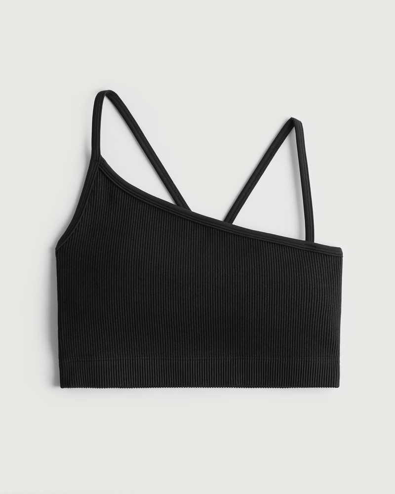Women's Gilly Hicks Ribbed Seamless Asymmetrical Bra Top | Women's Activewear | HollisterCo.com | Hollister (UK)