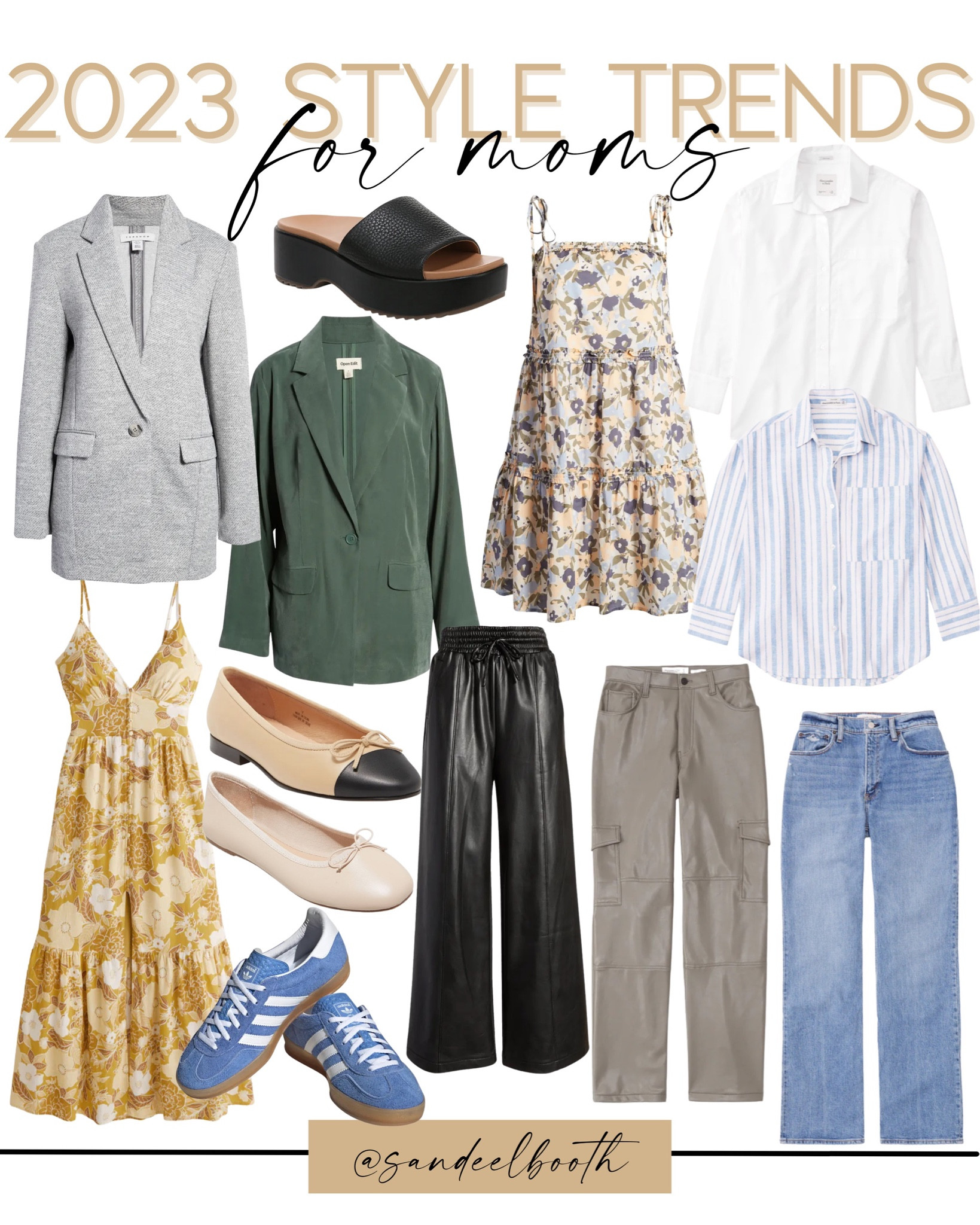 2023 style trends for moms / moms style / 2023 fashion essentials/ fashion favorites/ ballet flats / sundresses / blouses / oversized blazers / leather pants / straight jeans 

#LTKSeasonal #LTKshoecrush #LTKstyletip