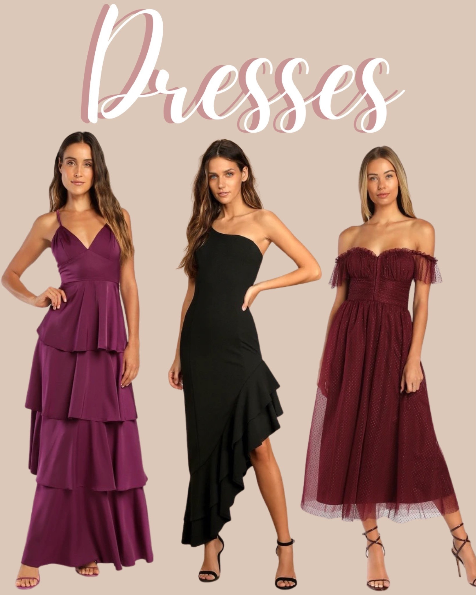 Dresses from Lulus 

| dresses | spring wedding | spring dress | Easter dress | tea dress | bridal tea dress | boho | mauve | fairytale | classic | brunch dress | dress | lulus | formal dress | prom dress | wedding guest dress | wedding guest | winter wedding | cocktail dress | long sleeve dress | green dress | mother of the bride dress | travel | cruise | vacation dress | vacation | dresses | dress | sequins | event dress | sequins | floral | velvet | ruffled | tiered | floral dress | event dress | cocktail dress | valentines | Valentine’s Day | valentines outfit | valentines dress | pink dress | pastel | garden wedding | beach wedding | bustier | midi dress | short dress | mini dress | maxi dress | long dress | prom dress | ruffled | pink dress | preppy | girly | teen girl | sorority | aesthetic | 
#dress #dresses #weddingguestdress #lulus

#LTKwedding #LTKunder100 #LTKSeasonal
