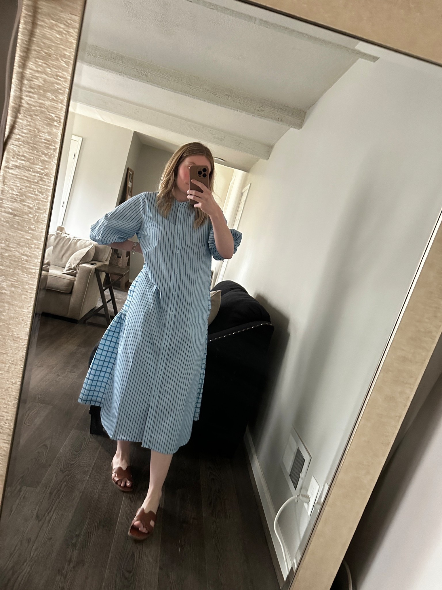 Work OOTD- Maternity Leave is over 🫠  
This is the perfect dress to bring a little fun to the office 🩵

Workwear 
Office chic


#LTKMidsize #LTKWorkwear