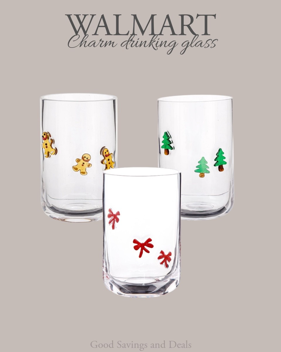 Charm drinking glasses. 16 oz festive drinking glasses.

#LTKHoliday #LTKGiftGuide #LTKHome