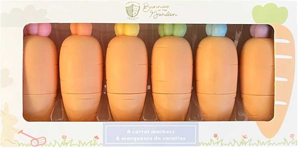 Daydream Society Bunnies In The Garden Carrot Marker Set - Pack of 6 Markers - For Easter Basket ... | Amazon (US)