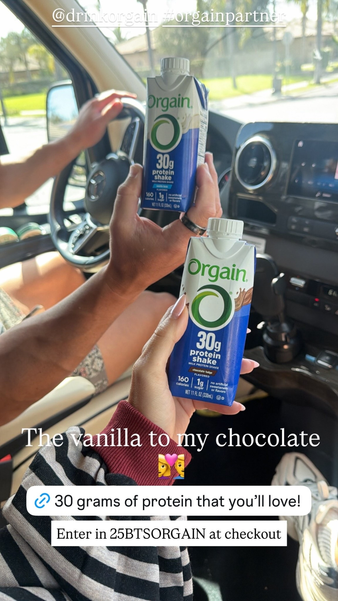 The vanilla to my chocolate 👩‍❤️‍👨 @drinkorgain #orgainpartner  Enter in 25BTSORGAIN at checkout