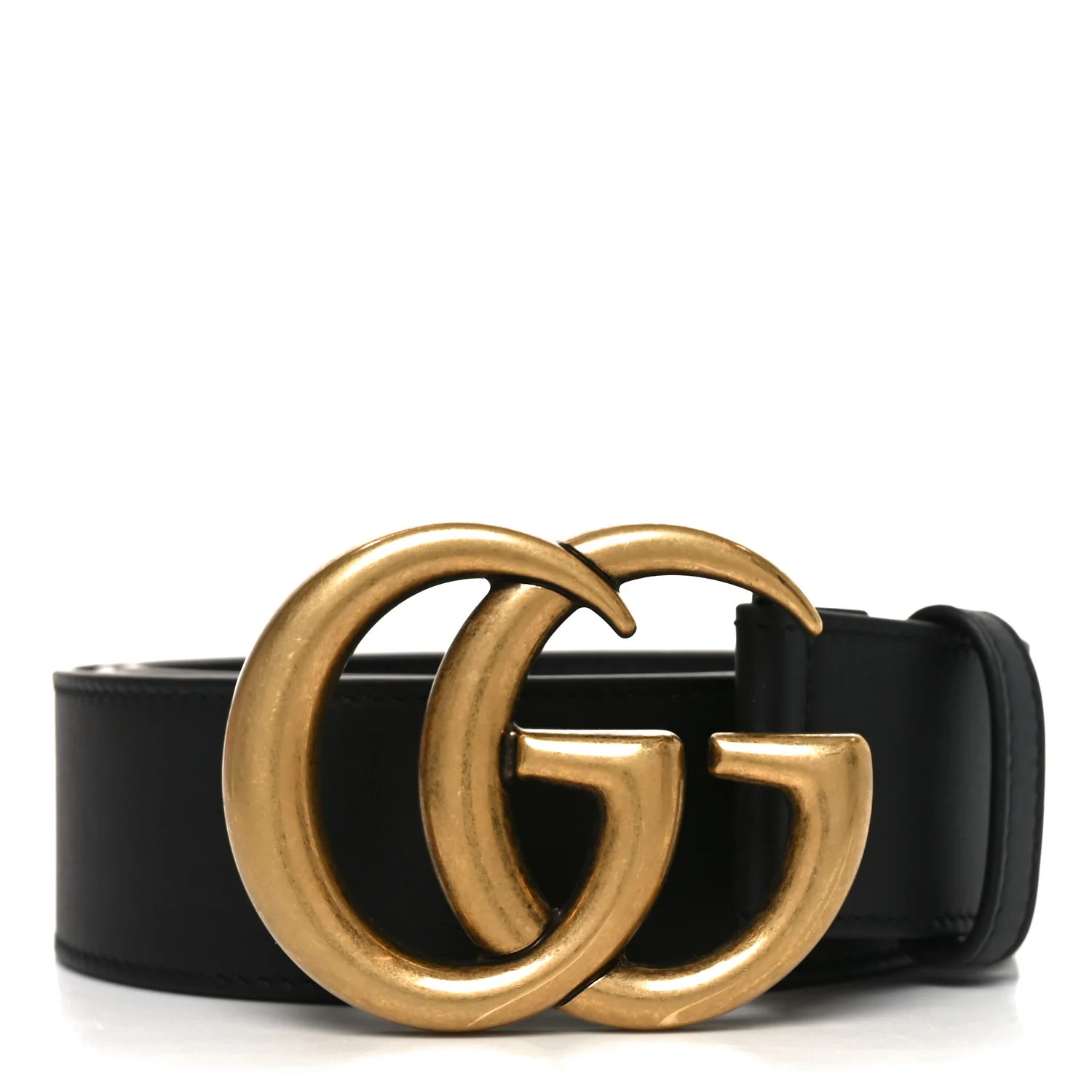 Calfskin Double G 40mm Belt 100 40 Black | FASHIONPHILE (US)