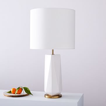 Faceted Porcelain Table Lamp - Large | West Elm (US)