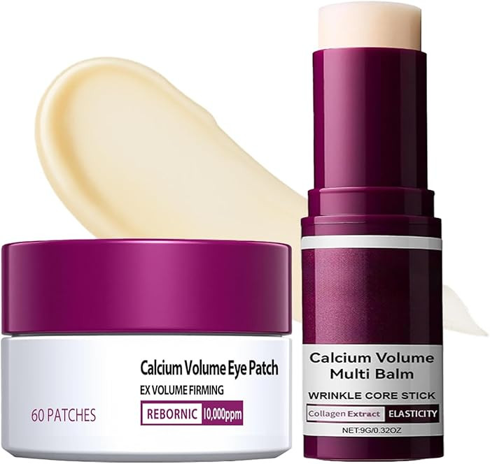 Eye Care Duo – Calcium Multi Balm Stick + Hydrogel Under Eye Patches 60ea (30 Pairs), Hydrating... | Amazon (US)