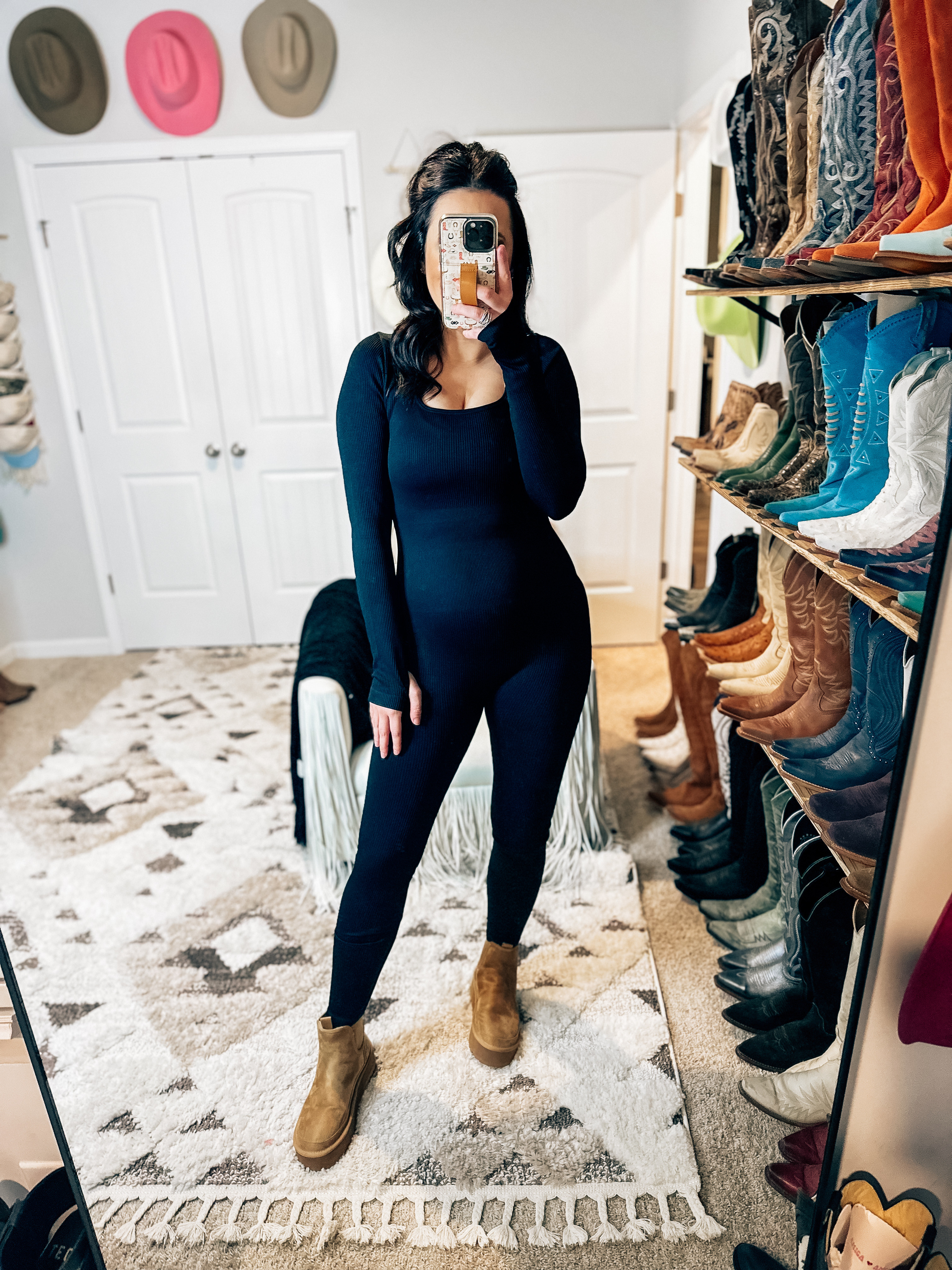 Look for less from Amazon wearing a medium in the long sleeve black jumpsuit 

#LTKFitness #LTKFindsUnder50 #LTKFindsUnder100