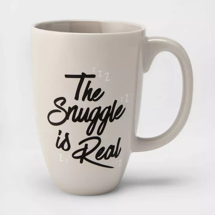 26oz Stoneware The Snuggle is Real Mug Beige - Threshold™ | Target