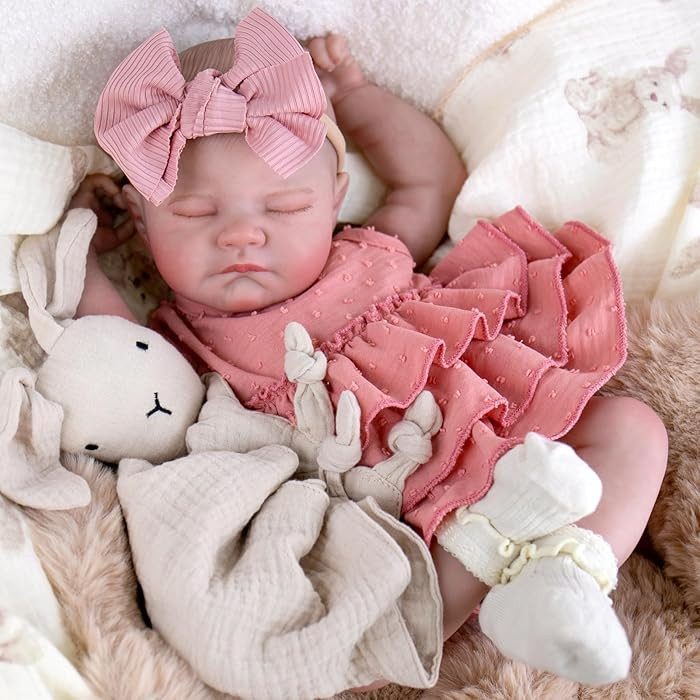 UOFTKIZ Realistic Reborn Baby Dolls - 20" Real Baby Girl Doll, Lifelike Newborn with Soft Cloth B... | Amazon (US)