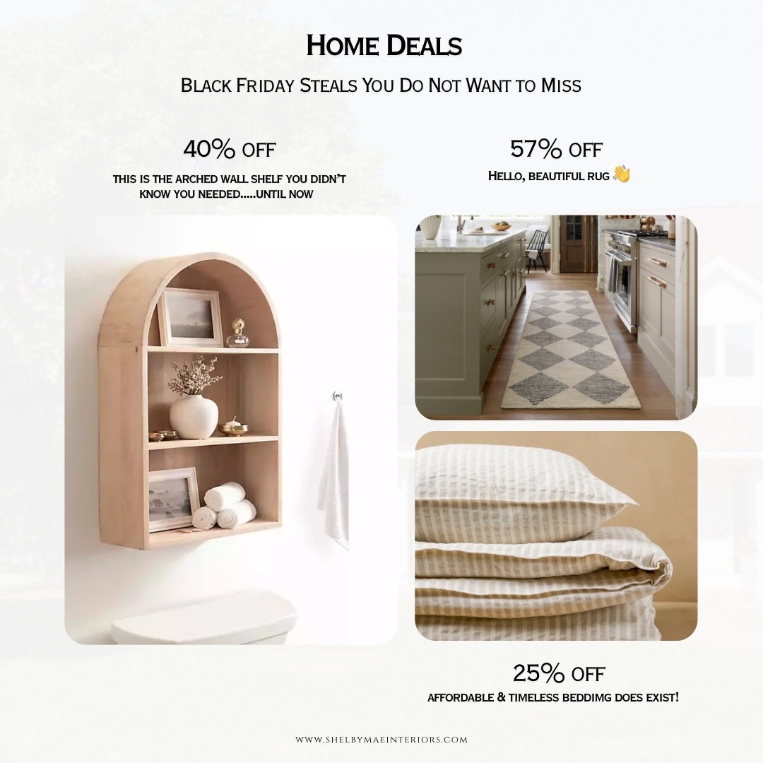 Black Friday steals are here — and they’re GOOD.

A few of my favorite home pieces are majorly marked down right now 🛍
Tap to shop + save before they sell out.


#LTKHome #LTKCyberWeek #LTKSaleAlert