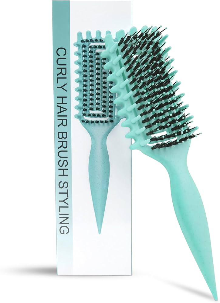 Curly Hair Brush Defining, Vented Curl Defining Brush for Effortlessly Detangling Shaping and Sty... | Amazon (US)
