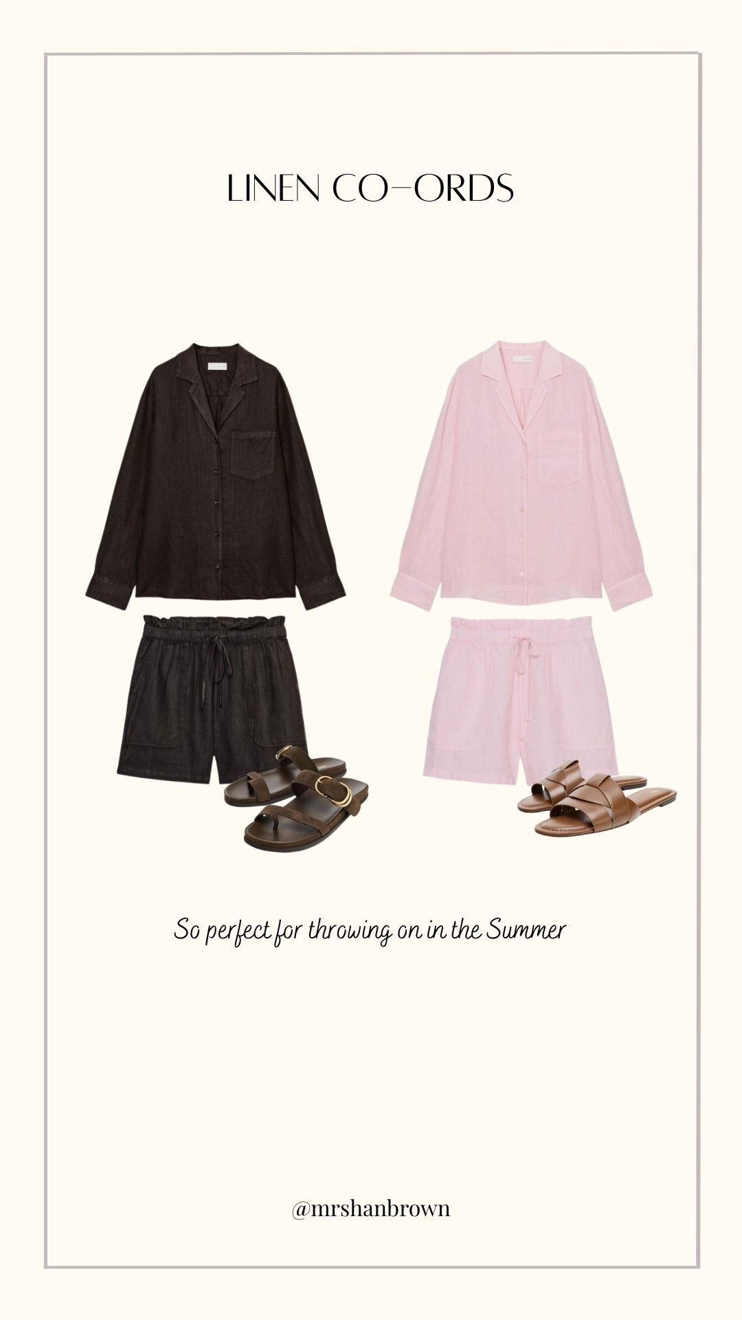 The most perfect summer co-ords for chucking on when it’s warm 👏🏼

Linen, matching set, pink, chocolate brown, casual outfit, comfy outfit 

#LTKstyletip #LTKuk #LTKspring