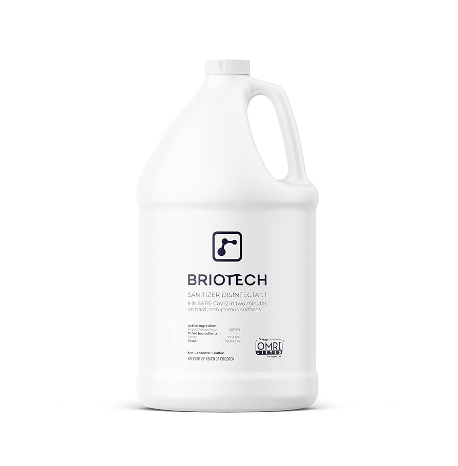BRIOTECH Sanitizer Disinfectant Hypochlorous, Kill 99.99% of Viruses & Bacteria, Control Mold, El... | Amazon (US)