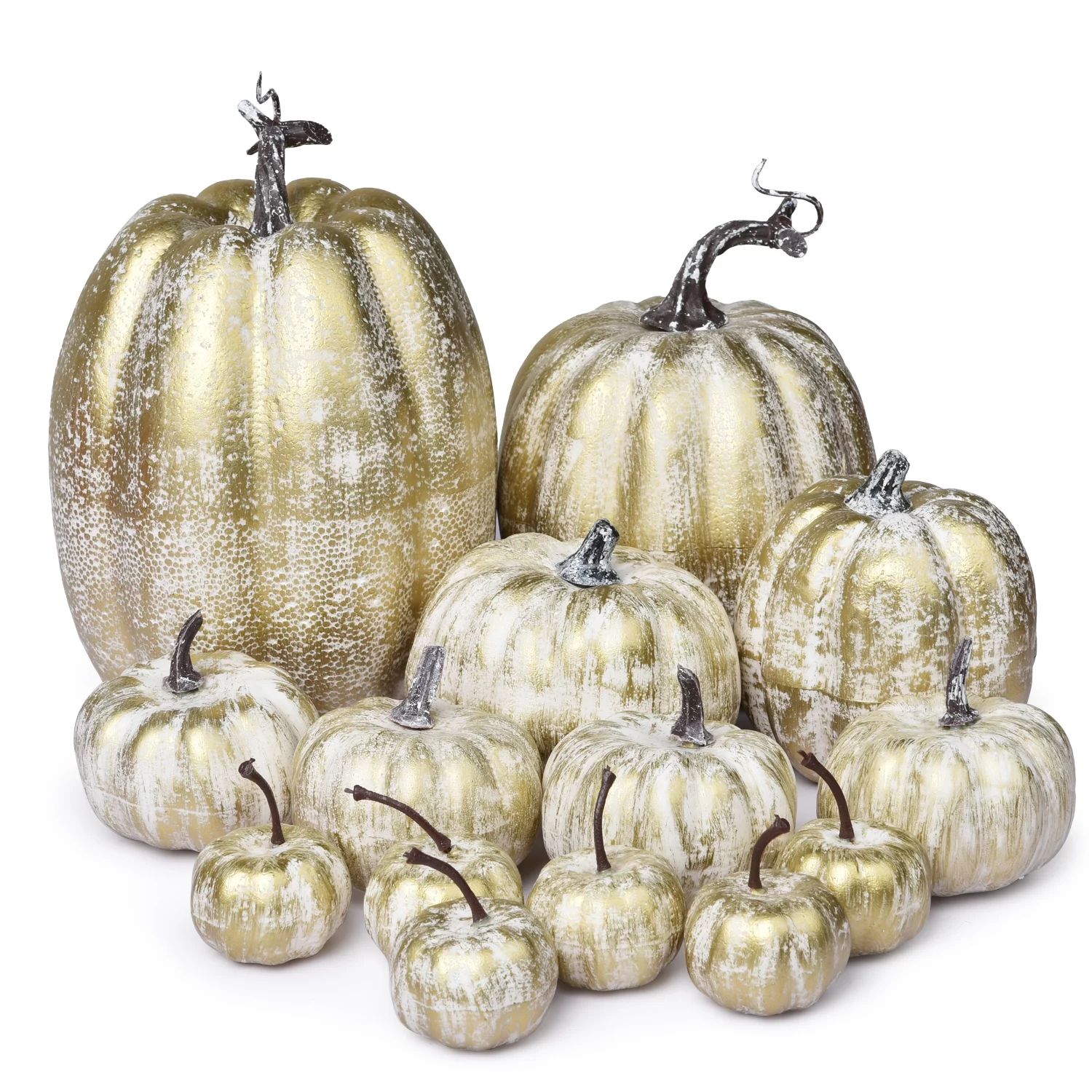 Gomaty 14PCS Thanksgiving Artificial Pumpkins Home Decoration Set, Artificial Vegetables Harvest ... | Walmart (US)
