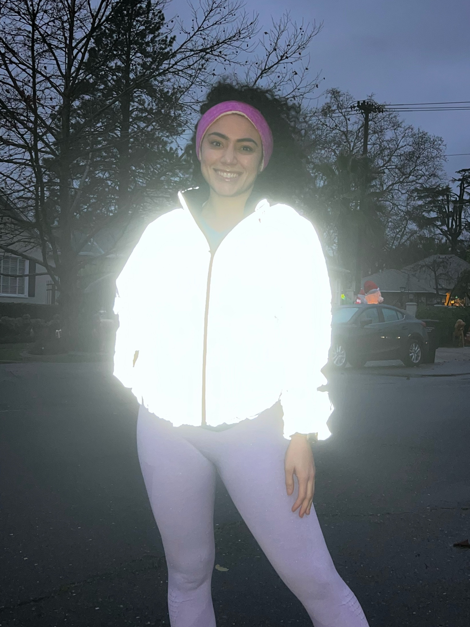 Reflective Nike jacket I love using this for running! It’s thick so perfect for winter time. I’m wearing a size medium  

#LTKTravel #LTKActive #LTKFitness