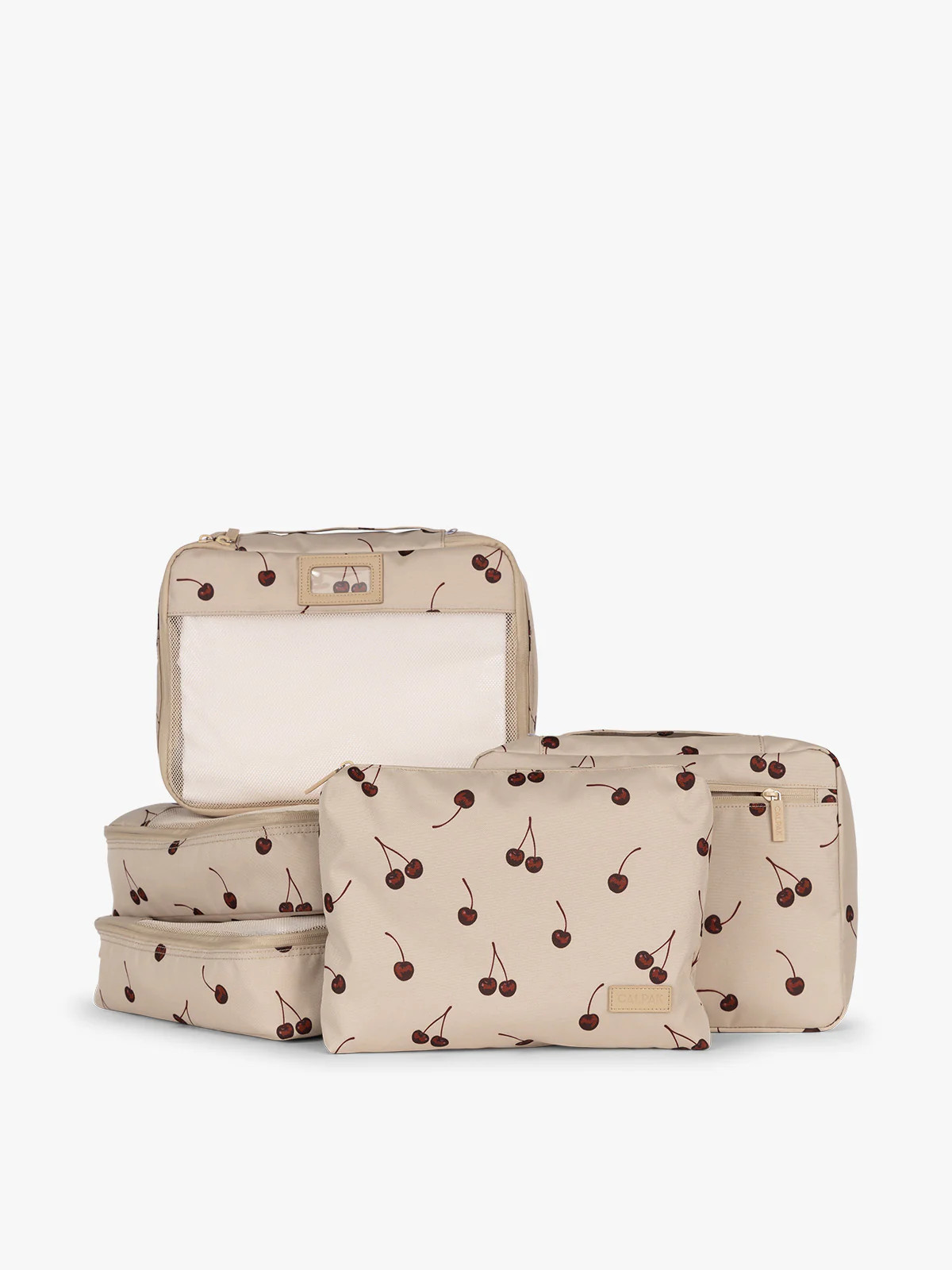 CALPAK Packing Cubes Set (5 Pieces) in Oatmeal Cherry | CALPAK