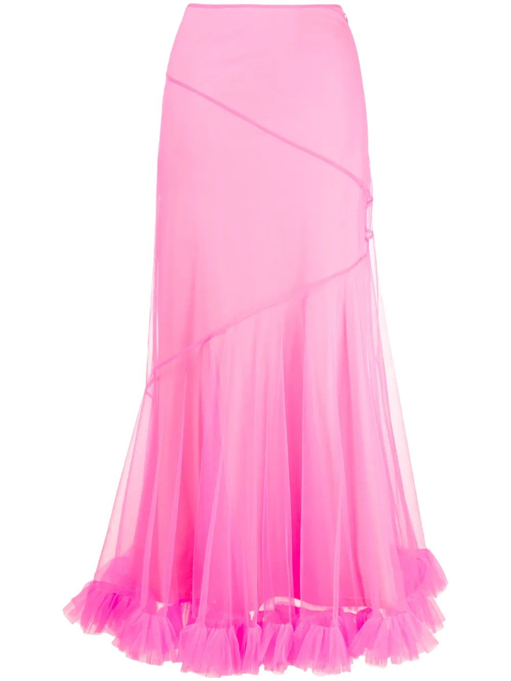 Molly Goddard ruffle-trim Tulle Midi Skirt - Farfetch | Farfetch Global