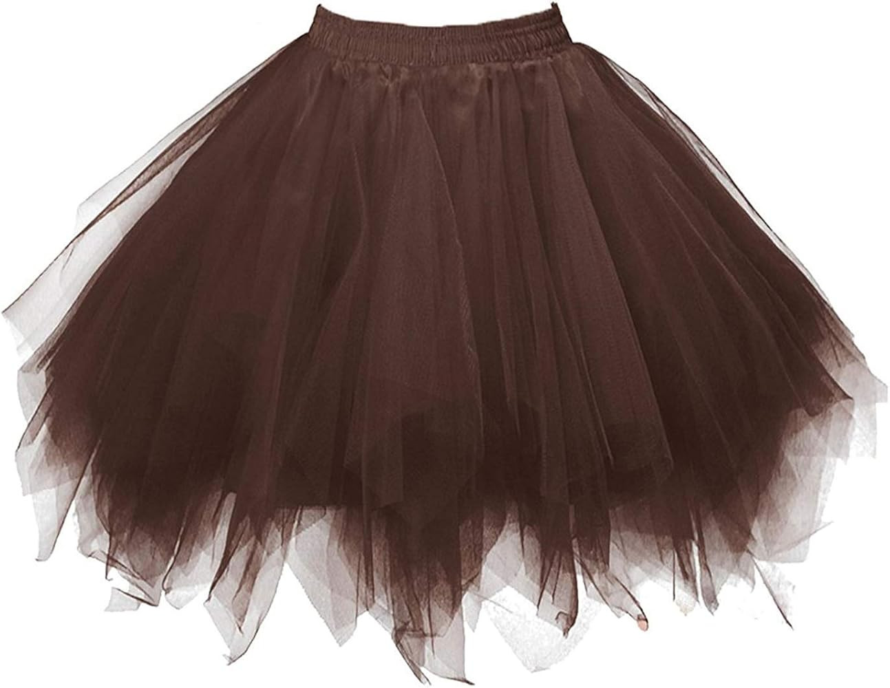 Womens Soild Color Tutu Skirt Layered Tulle Skirt Adult Halloween Costumes | Amazon (US)