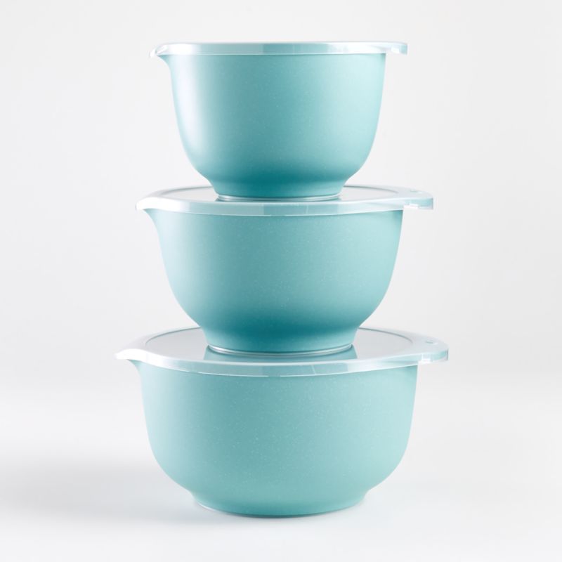 Rosti Green Pebble Margrethe Bowls, Set of 3 + Reviews | Crate & Barrel | Crate & Barrel