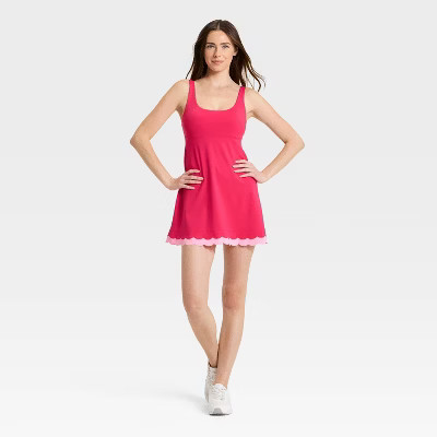 Women's Knit Scallop Active Dress - JoyLab™ | Target