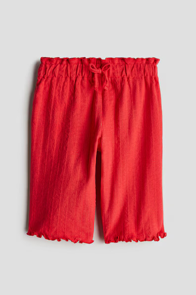 H & M - Textured Cotton Pants - Red | H&M (US + CA)