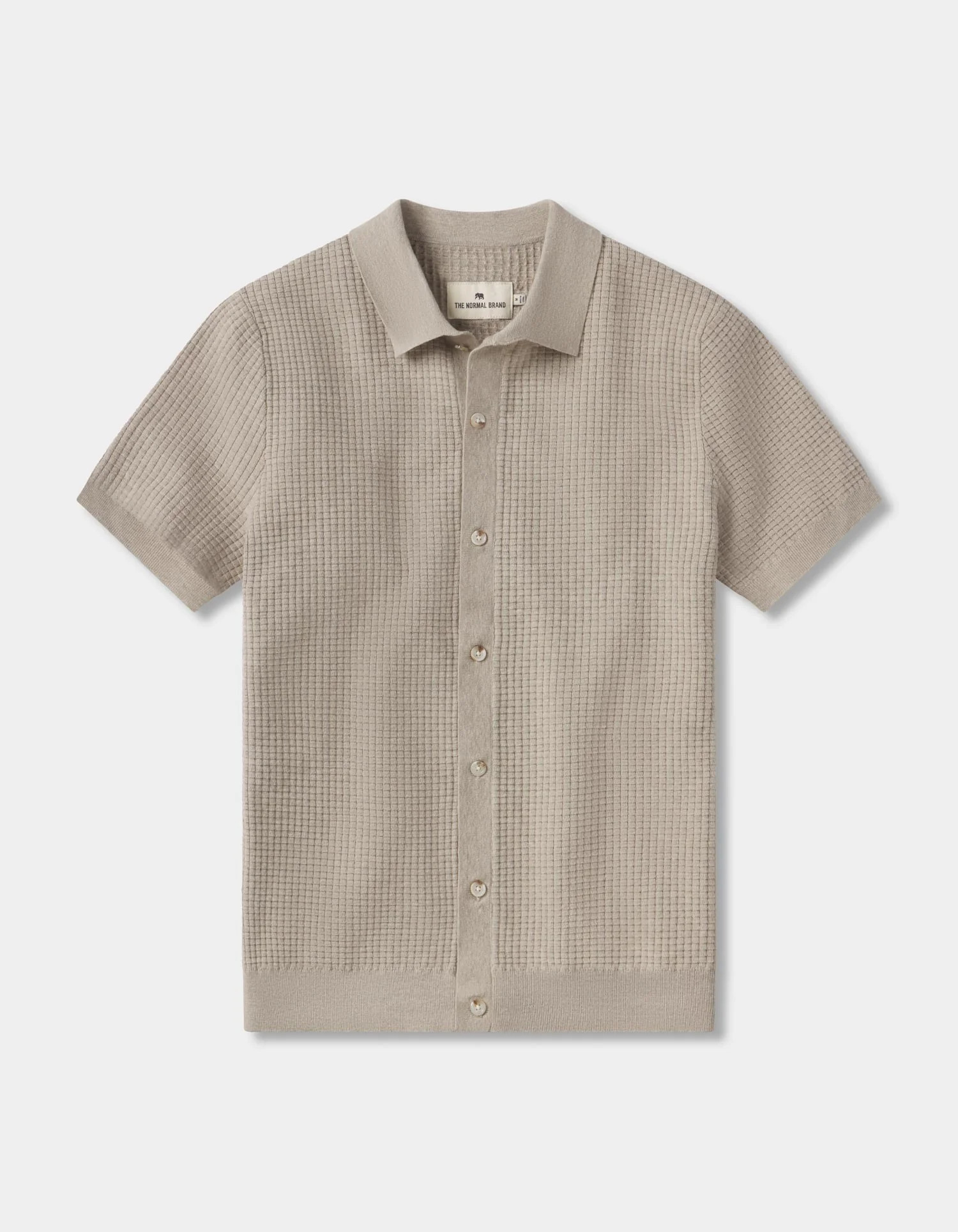Waffle Stitch Button Up in Flax | The Normal Brand