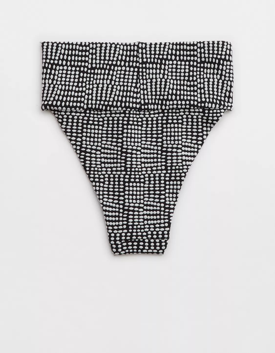 Aerie Jacquard Banded High Cut Cheeky Bikini Bottom | Aerie