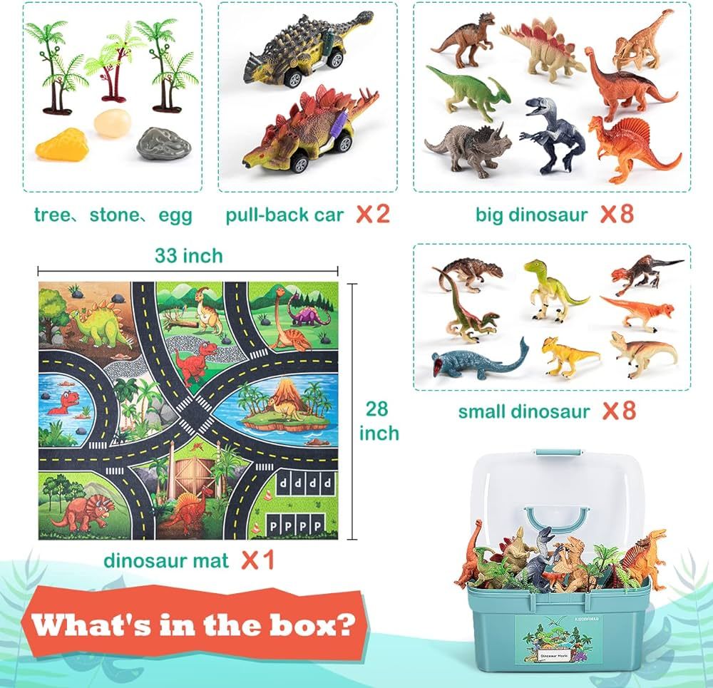 Kiddiworld Dinosaur Toys for 3 4 5 Year Old Boys Gifts, Dinosaurs Toys for Kids 3-5-7, Dino Figures  | Amazon (US)